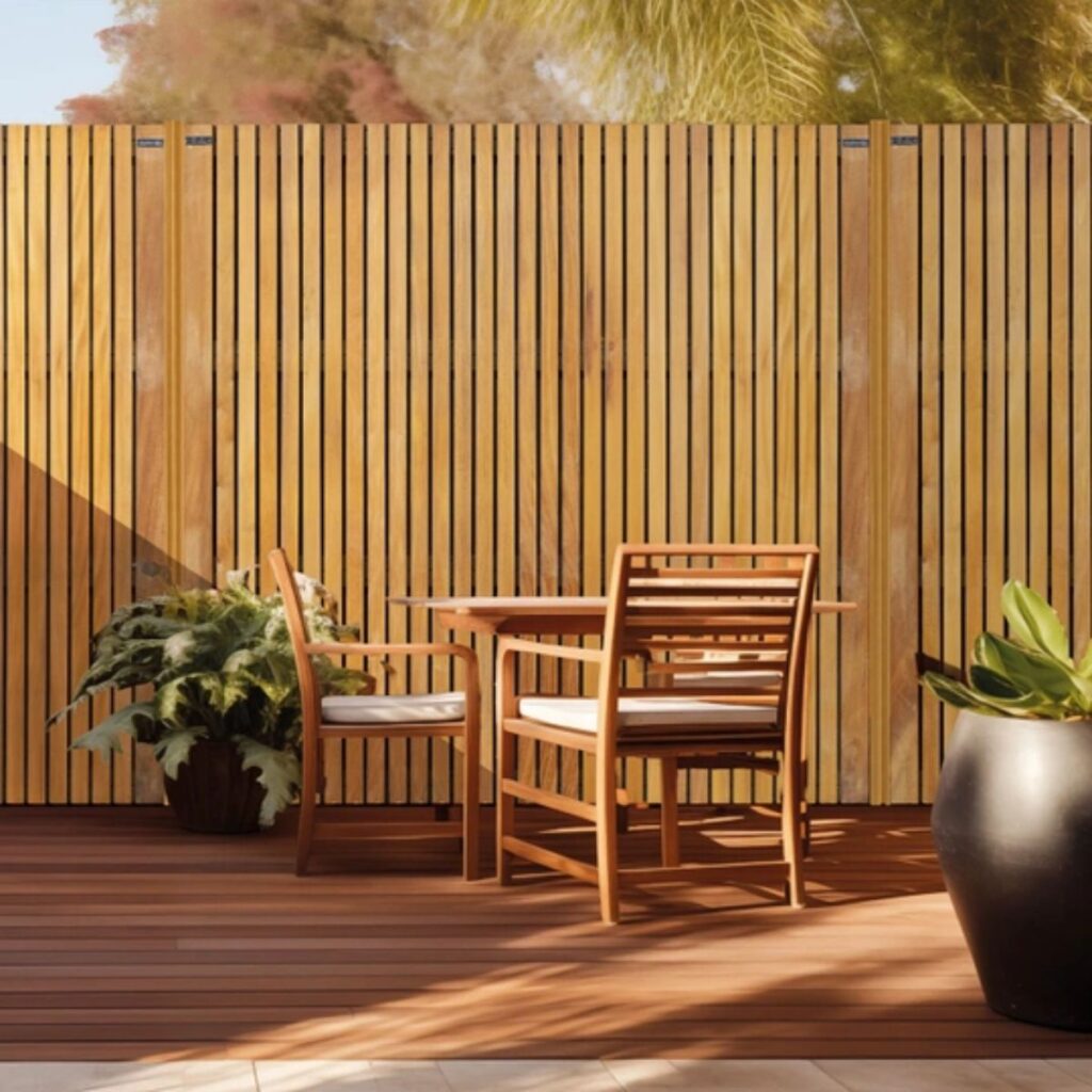 Elephant® - Schutting Elan recht tuinscherm - 180 x 180 cm - Hardhout - Almendrillo - tuingigant