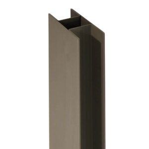 Stalen schutting H-Gleufpaal - Kwartsgrijs RAL7039 - 4,2 x 9,6 cm - Tussenpaal