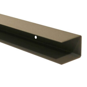 Stalen u-profiel - Schutting H-Gleufpaal - Kwartsgrijs RAL7037 - 220 cm - T-profiel