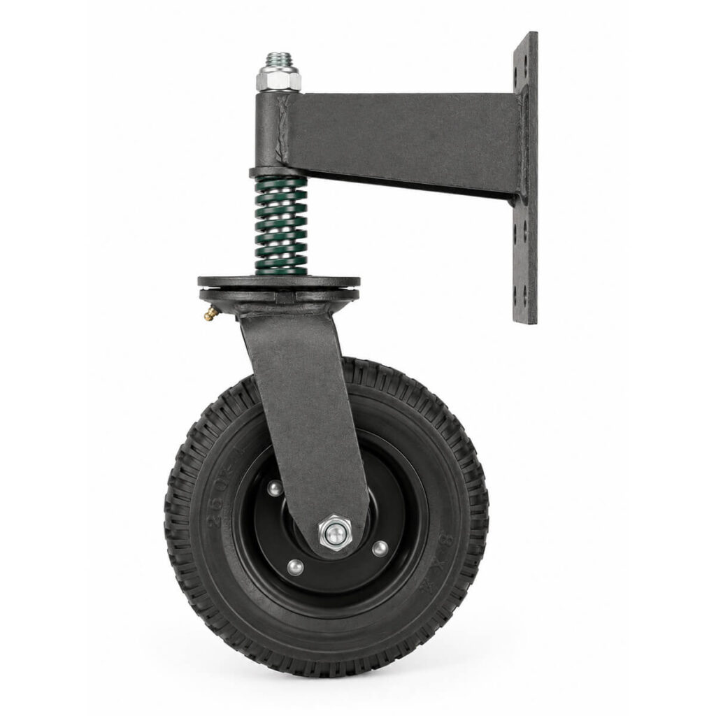 poortwiel landwiel hekwerk wiel robuust zwart rubber 20 cm wiel