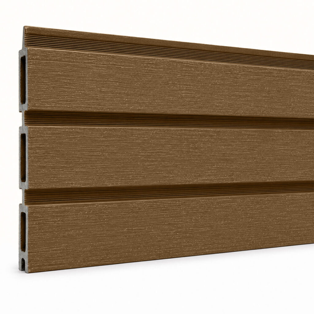composiet schutting scherm plank fency rhombus gardnfence warm oak