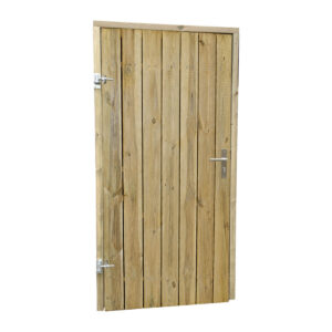 complete houten schutting poort metalen frame grenen