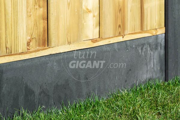 schutting beton onderplaat glad premium antraciet gecoat